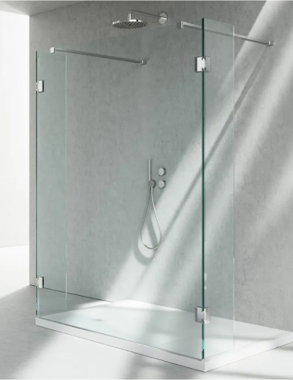 Fixed Frameless Glass Shower Cubicle