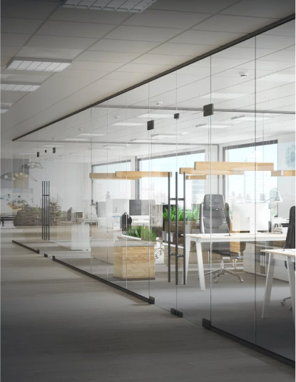 Frameless Glass Office Partitioning
